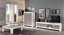 Load image into Gallery viewer, Modena Large TV Stand - White & Marble Effect