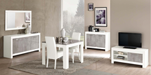 Load image into Gallery viewer, Modena 3 Door Sideboard - White & Marble Effect
