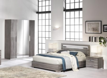 Load image into Gallery viewer, Beverly Italian High Gloss Storage Bed Frame with LED Light