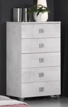 Load image into Gallery viewer, Alexa Italian High Gloss 5 Drawer Chest
