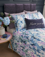 Load image into Gallery viewer, Never Give Up Navy Cushion
