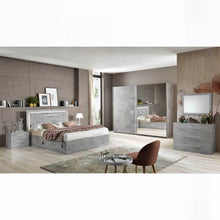 Load image into Gallery viewer, Star Italian High Gloss 2 Drawer Bedside - Grey Marble