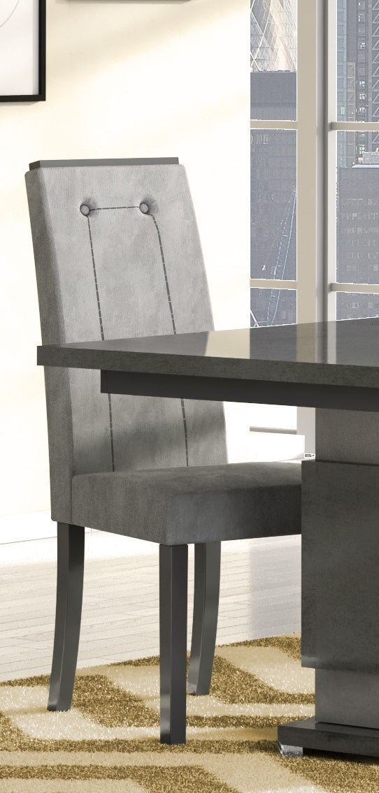Hilton Italian Button Back Dining Chair with High Gloss Panel