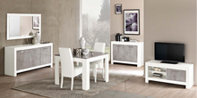 Load image into Gallery viewer, Modena 3 Door Sideboard - White &amp; Marble Effect
