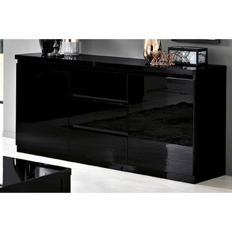 Roma Black Gloss Sideboard 165cm