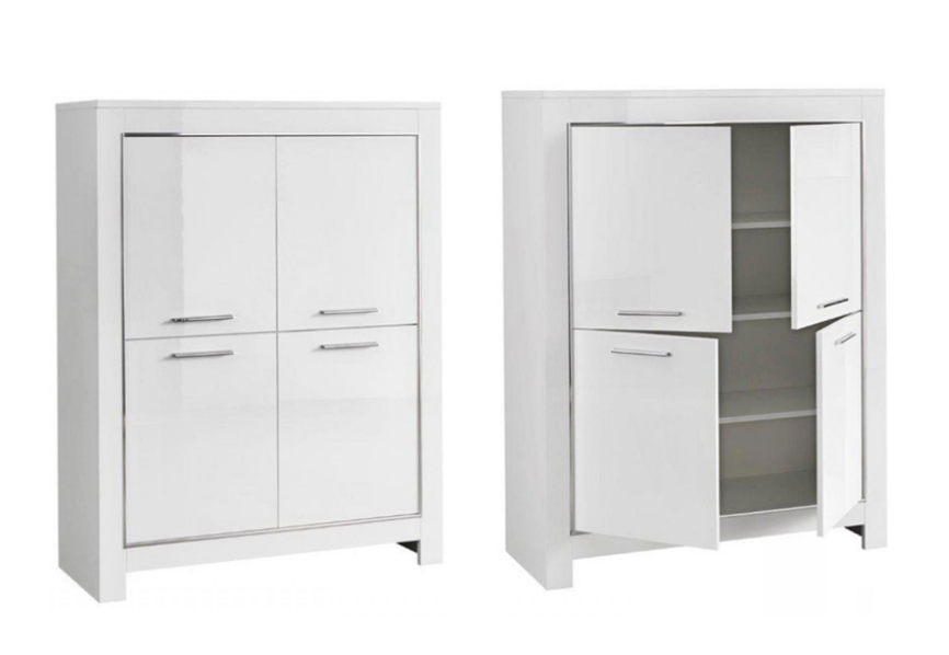 Modena 4 Door Cabinet - White
