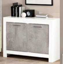 Load image into Gallery viewer, Modena 2 Door Sideboard - White &amp; Marble Effect
