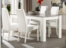 Load image into Gallery viewer, Modena Dining Table 160cm - White &amp; Marble Effect

