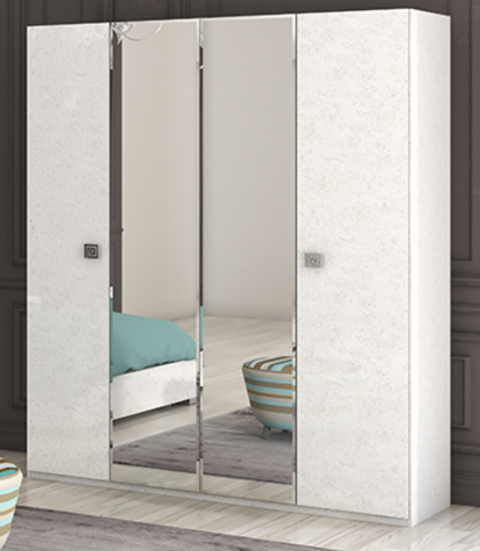 Alexa Italian High Gloss Wardrobe 4 Doors