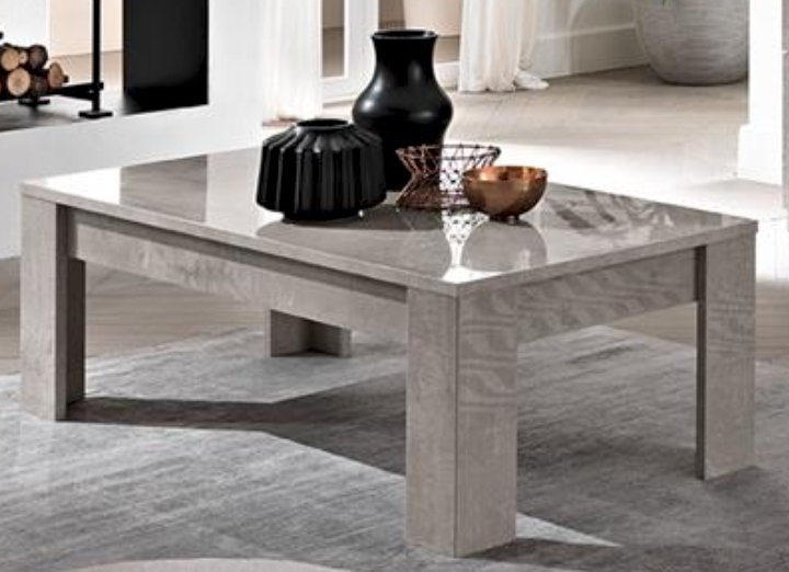 Greta Italian High Gloss Square Coffee Table Marble LTB Furniture