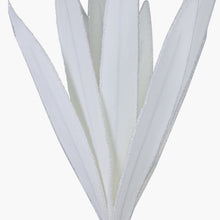 Load image into Gallery viewer, Glittery White Foam Gladiolus Leaves 110cm

